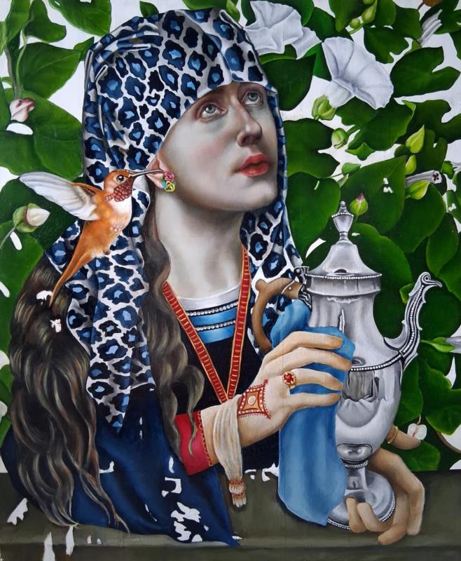 Lady of Sorrow and the Coffee Pot